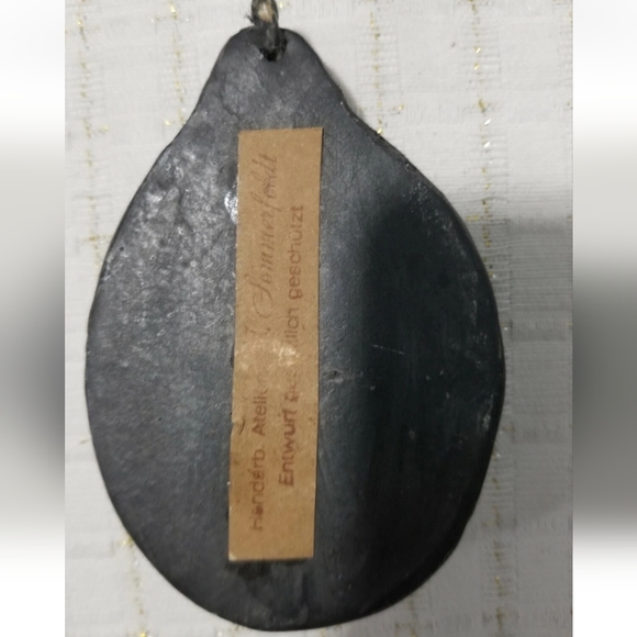 Vintage Floral Wall Plaque Ornament Germany Mini Size - Picture 4 of 5